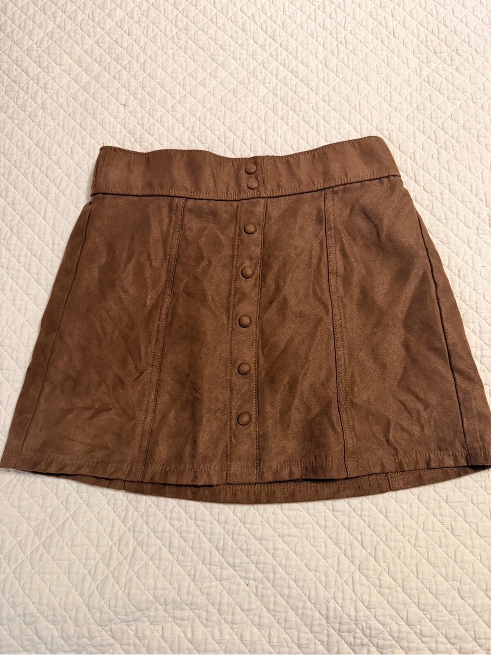 Abercrombie Brown Button-Front A-Line Skirt